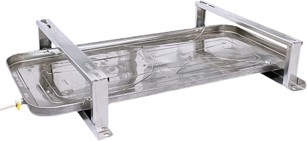 Air Conditioner Support Bracket with Condensate Drain Pan, Ground Stand for Mini Split Air Conditioners Heat Pump System, Stainless Steel Drip Tray Heavy Duty Condenser Stand