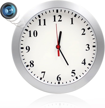 Hidden Spy Camera Wall Clock 1080P HD Indoor Security Cameras Clock Small Nanny Cam with Motion Detection and Loop Recording for Home and Office Surveillance, No Audio No WiFi Function