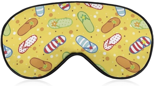 Colorful Summer Flip Flops Eye Sleep Mask, Super Soft Eye Masks with Adjustable Strap, Ultimate Sleeping Aid, Blindfold, Relax & Relieve Your Fatigue, Puffy Eyes