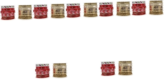 14 Sets Christmas Printed Ribbon Decoration for Home DIY Ribbon Nativity Decor Christmas Wired Ribbon Present Wrapping Ribbon Bowknot Ribbon Decor for Home Polyester Gift Clothing