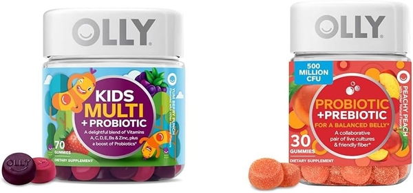 Kids Multivitamin + Probiotic Gummy & Probiotic + Prebiotic Gummy