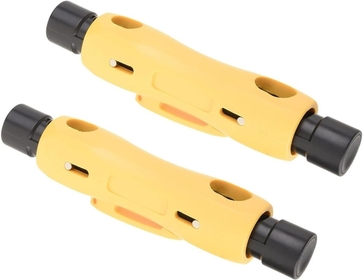 2Pcs RG6 RG11 Coaxial Cable Stripper, Double Ended Coax Stripping Wire Cutter for RG7/11 and RG59/6 or RG6
