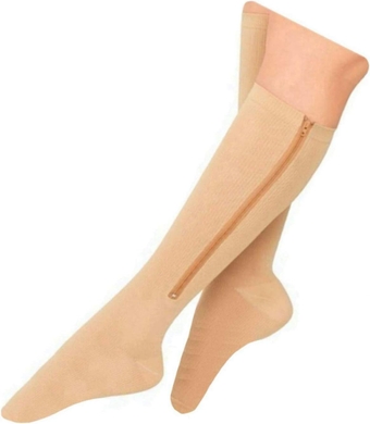 Kid’s Edition Easy Zipper Compression Socks Knee Length Energize Leg Circulation Performance Fatigue Support