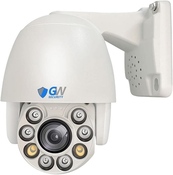GW Security 5MP Pan Tilt Zoom 2-Way Audio IP PoE 5X Optical Zoom 4K 3840 x 2160p Starlight Outdoor Indoor Security Speed Dome PTZ Camera with 260ft IR Night Vision (GW501PTZ)