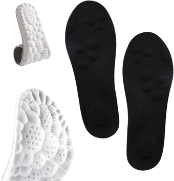 4D Cloud Technology Insole - Super Soft Revolutionary Orthopedic Insole, High Elastic u-Shaped Insole Ultra Comfort Insole Breathable Shock Absorption Insoles for Foot & Joint Support (11-12, Black)
