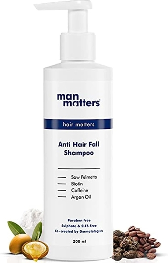 SS 2X DHT Blocker Anti Hair Fall Shampoo for Men | with Saw Palmetto, Caffeine, Biotin & Argan Oil | Therapeutic Grade & Dermatologically formulated | No Side Effects, Sulphate Free Formula | 200 ml