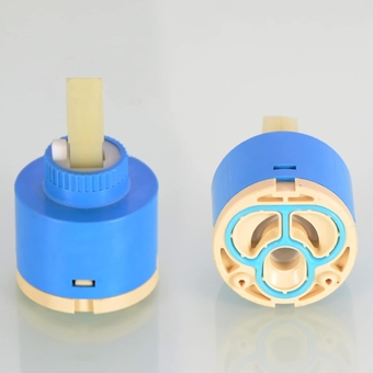 Mix Tap Inner Cartridge Replacement, Spare Valves Cartridges, 25/35/40MM, Ceramic Disc Cartridge Ceramic Cartridge Water Mixer Tap Inner Control Faucet Valve PP Plastic,E-40MM (Color : E 40mm)