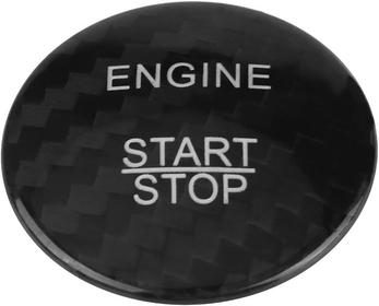 Carbon Fiber Keyless Engine Start Stop Push Button Cover Trim for Mercedes Benz A B C GLC GLA CLA ML GL Class(Black)
