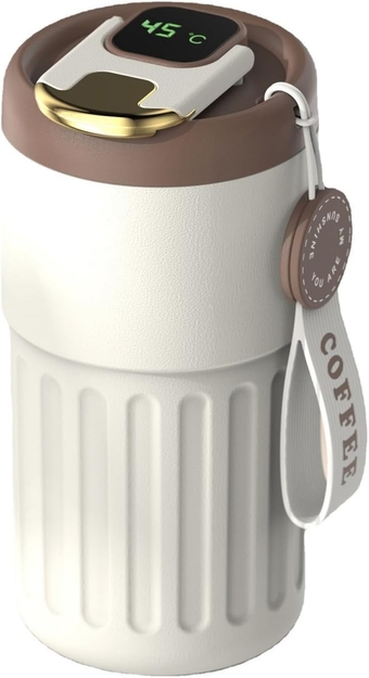 Insulated Stainless Steel Travel Coffee Mug - Smart Temperature Display |Coffee Thermos with Temperature Display | Double Wall Vacuum Travel Cup