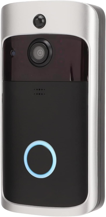 Wireless Video Doorbell Camera, WiFi Noise Cancelling Microphone 166° Angle Visual Night 720P Intelligent Camera, PIR Movement Detection Intercom Doorbell