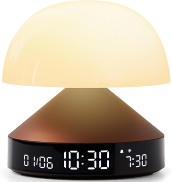 Mina Sunrise Alarm Clock, Wake Up Light & Sunset Lamp for Sleep Routine - Bronze
