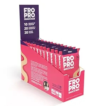 Plant Protein Snack Bars - Plant Based Protein Bars, All-Natural, Gluten, Dairy, & Soy Free, High Protein Bars with Low Calories | PB & J, 12 Pack