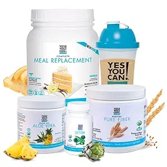 Detox Plus Kit, Daily Cleanse Pure Fiber Meal Replacement, Drink Mix, Shake Booster and Supplement, Body Cleanse Kit for Women, Daily System Cleanse - Vanilla, Aloe Vera Mango