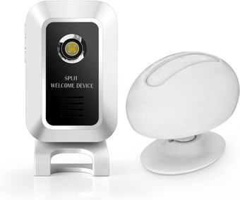M7 Wireless Indoor Motion Sensor Alarm/Doorbell Portable Motion Detector Alarm with 32 Chime Tunes 450ft Long Range Motion Activated Alerts for Home Security Business,Store,Office,School