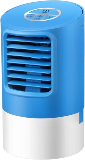 Portable Air Conditioner- 4 in 1 Mini Air Conditioner Fan Personal Air Conditioner Evaporative Air Cooler 3 Speeds Small Portable Cooler Quiet Desk Cooling Fan for Home Office Christmas Gift
