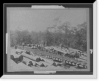 Historic Framed Print, [Hauling logs to Railway, Keystone Lumber Co.], 17-7/8" x 21-7/8"