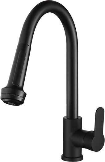 Kitchen Faucet with Pull Down Sprayer Brass Pull Out Kitchen Faucets Multifunction Black Kitchen Sink Faucet Single Cold Water Deck Mounted Commercial Modern Sink Tap