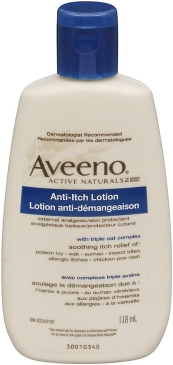 Anti-Itch Concentrated Lotion with Calamine and Oat, Skin Protectant for Fast-Acting Itch Relief from Poison Ivy, Insect Bites, Chick Pox, and Allergic Itches, 4 fl. oz