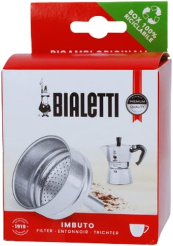 Spare Parts Includes 1 Funnel Filter, Compatible with Moka Express, Fiammetta, Break, Happy, Dama, Moka Melody Sport, Alpina, Moka Timer and Rainbow (3 Cups)