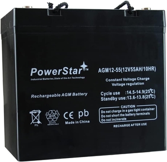 12V 55AH SLA Battery replaces 8A22NF PS-12550 2YR Warranty