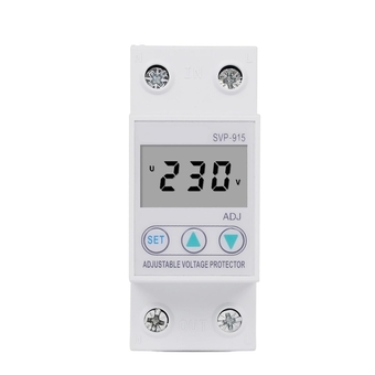 Manual Adjustable Circuit Voltage Protector Breaker 40A Over Under Voltage Relay with Volt Meter