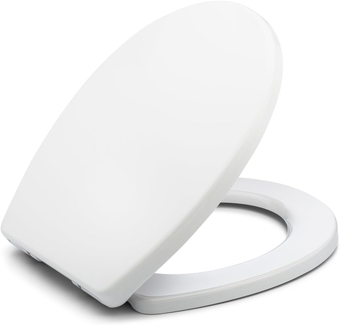 Slow Close Toilet Seat Round BR283-00 Heavy Duty & Scratch Resistant, Fits All Toilet Brands, MasterSuite Series by