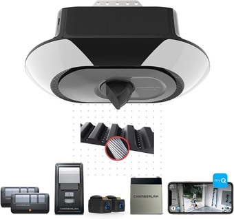 Chamberlain B6753T Smart Garage Door Opener, Video Streaming & Advanced Corner LED Lighting-myQ Smartphone Controlled-Ultra Quiet, Strong Belt Drive & MAX Lifting Power