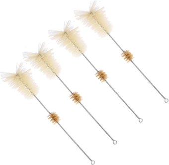 4pcs Volumetric Bottle Brush Kitchen Mug Cleaner Utility Cleaner Baby Bottle Cleaner Brush Drinking Tumbler Straws Straw Cleaning Brush for Tube Drink Bottle Steel Wire Pig Hair