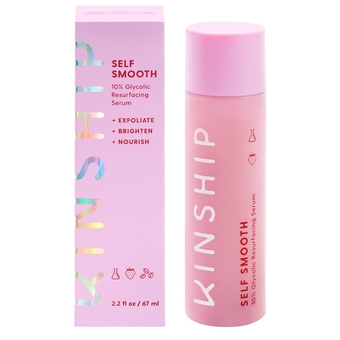 Self Smooth 10% Glycolic Pore Minimizing Toner-Serum | Exfoliating Glycolic Acid | Overnight Resurfacing Treatment | Brighten, Smooth, Hydrate | AHA + Vitamin C Facial Toner (2.2 Fl Oz)