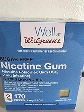 Walgreens Nicotine Gum Stop Smoking Aid 2 mg Original 170 PC