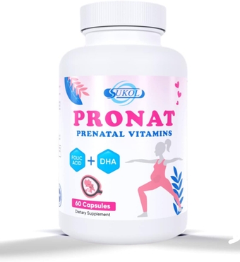 60 Capsules Prenatal Vitamins For Women - Daily Multivitamin A, C, D3, E, B6, B12, Folic Acid & DHA - Zinc for Immunity & Omega 3 Fish Oil - Pregnant and Nursing - Includes 18 Vitamins, Minerals