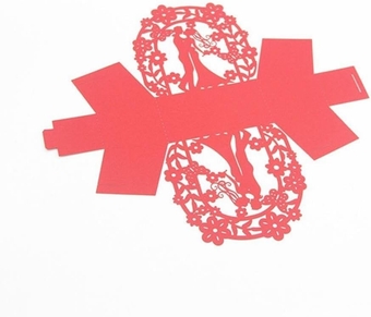 Gift Bags 50PCS/Lot Lase Cut Bride Groom Wedding Sweets Candy Bag Guests Gift Boxes Paper Packaging Baby Shower Box (Color : Red, Size : 50PCS_4X4X7CM)