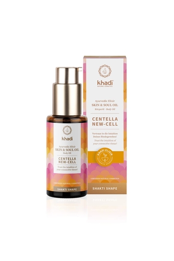 CENTELLA NEW-CELL Ayurvedic Elixir Skin & Soul Body Oil, 100% Natural, Herbal & Vegan, Firming oil for your skin, Refines, Renews, and Promotes Elasticity, 1.69 oz