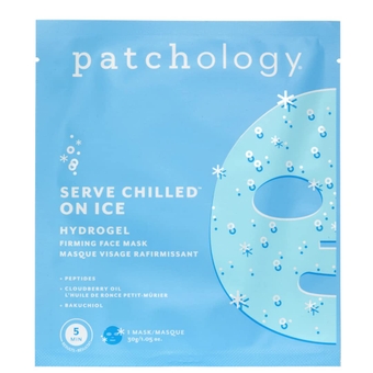 Iced Cooling and Firming Hydrogel Masks with Peptides, Cloudberry Oil and Bakuchiol. Facial Sheet Mask designed to firm skin and soothe redness and puffiness 1 - Count