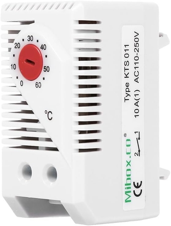 0-60 ¡æ Adjustable Mechanical Temperature Controller Switch,Electric Mechanical Thermostat, for Using to Control Heater, Filter Fan (Red KTO011), Electric Mechanical Thermostat, Thermostat