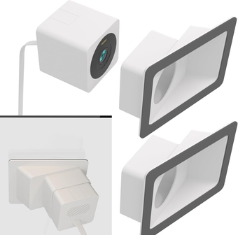 Angled Window Mount for Wyze Cam OG and OG Telephoto, 20 Degrees Tilt Up/Down/Left/Right Through Window Use Cam OG, Looking Front Yard and Driveway (Pack of 2)