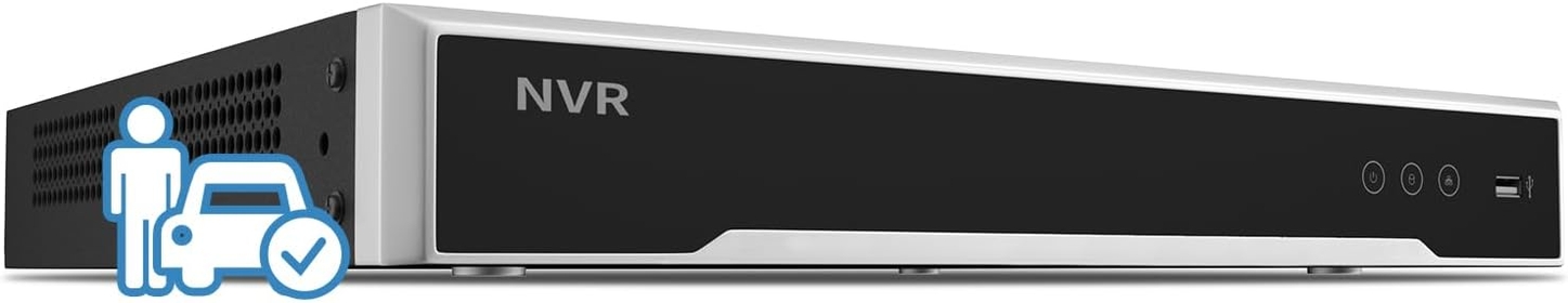 4K 16CH PoE NVR Network Video Recorder, 16 Channel NVR Only Work with  & HIK-Vision & HIK-Vision OEM Cameras, OEM DS-7616NI-Q2/16P(No Hikvision Logo), 2 SATA Interfaces(No HDD)