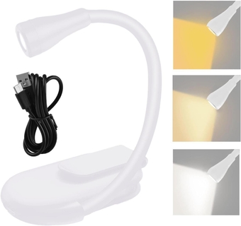 Reading Lamp, Bedside Book Light, Mini Book Reading Light, Desk Lamp Clip Light, Clamp Bedside Lamp for Home, Travel, Outdoor, Housewarming and Bedroom.