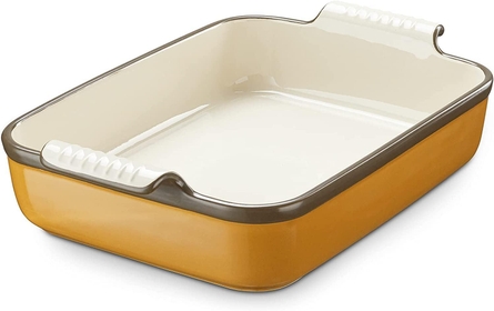 Baking Dish, 9x13 Baking Pan, 120 Oz Large Lasagna Pan Deep, Ceramic Bakeware, Rectangular Casserole Dishes for Cooking Roasting Turkey Lasagna, Gifts for Baker, 3.8 Qt