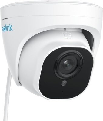 5MP Outdoor Security Camera, Turret POE IP Camera with 2.8mm Lens, 130° Diagonal, 100ft IR Night Vision, Built-in Mic, AI Human/Vehicle/Pet Detection for Home Surveillance, RLC-520A-2.8mm