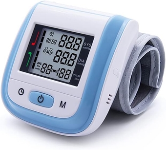 Blood Pressure Monitor LCD Display Automatic Wrist BP Monitor 2x99 Reading Memory for Home Use,Digital Wrist Blood Pressure Monitor Cuff for Adults