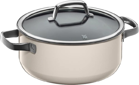 Fusion Tech W0516655290 Low Casserole, 9.4 inches (24 cm), MQ (Milky Quartz) IH Gas Fire Compatible, Waterless Pot
