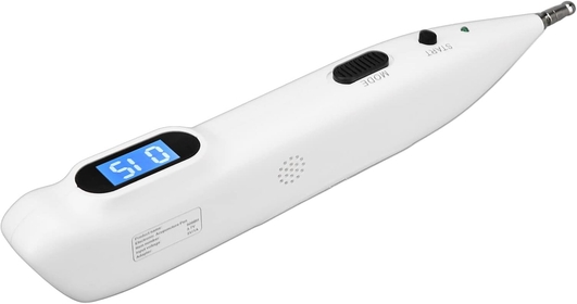 Electronic Acupuncture Pen with Replacement Head, Rechargeable Fatigue Relief Prevents Muscle Atrophy Automatic Meridians Massage Pen for Wrist, Ankle, Knee, Neck, Waist