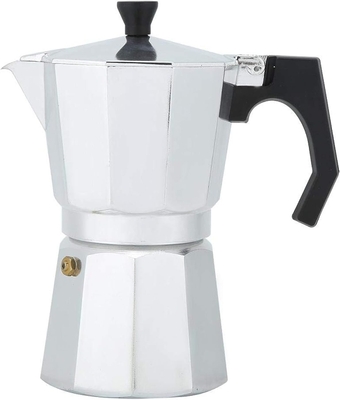 Moka Pot, Aluminum Octagonal Stovetop Espresso Maker Coffee Maker Stove Top Coffee Maker Moka Italian Espresso Coffee Maker Brewer Percolator, 6-cup Brewing Capacity