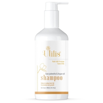 Shampoo with Saw Palmetto, Argan Oil & Other 5 Natural Oils | 2x DHT Blocker Helps in Reduce Hair fall & Promotes Hair Growth | All Hair Types | For Men & Women | Sulphate Free | Vegan (300ml)