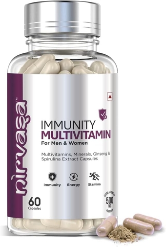 Immunity Multivitamin Capsules with Vitamin-C,D3,E,B6,B12, Probiotics & Minerals | Supports Immunity, Stamina, Energy & Recovery | 60 Capsules | Pack of 1