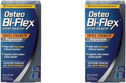 Triple Strength Joint Supplement with Glucosamine & Magnesium, Gluten Free, 80 Tablets (Pack of 2)