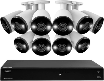 Fusion 4K (16 Camera Capable) 4TB Wired NVR System with Bullet Cameras Featuring Smart Deterrence and Two-Way Talk