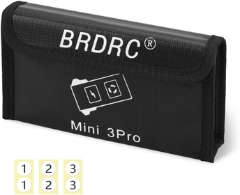 Battery Safe Bag for DJI Mini 4 Pro/Mini 3 Pro/Mini 3 Drone Batteries Protection Storage Case Fireproof Explosion-proof Bag Battery Pouch Accessory