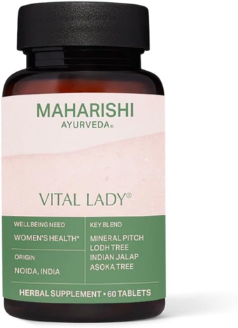 Vital Lady Herbal Tablets, Ayurvedic Formula to Balance Hormones & Emotions, Helps Build Strength, Stamina & Resistance to Stress, Rejuvenates Youthful Glow (60 Tablets - 500mg)